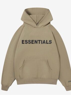 ESSENTIALS Beige Logo Hoodie and Sweatpants